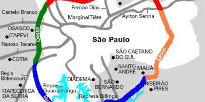 Žemėlapis Mário Covas užmiestyje - SP 21