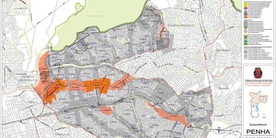 Žemėlapis Penha San Paulas - Okupacijos dirvožemio