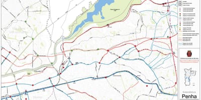 Žemėlapis Penha San Paulas - Viešasis transportas