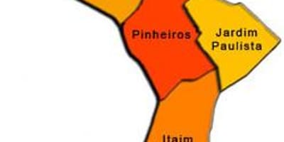 Žemėlapis Pinheiros sub-prefektūros