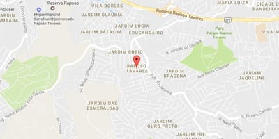 Žemėlapis Raposo Tavares São Paulo
