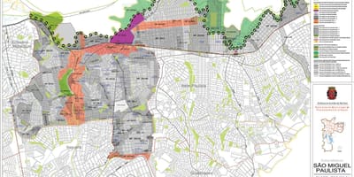 Žemėlapis San Miguel Paulista San Paulas - Okupacijos dirvožemio