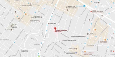 Žemėlapis Samaritano San Paulo ligoninė