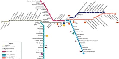 Žemėlapis San Paulo CPTM