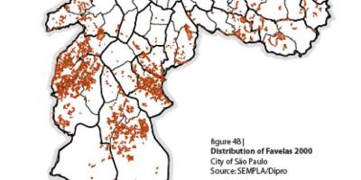 Žemėlapis San Paulo favelas