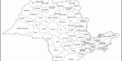 Žemėlapis San Paulo mergelės - micro-regionuose