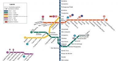 Žemėlapis San Paulo metro