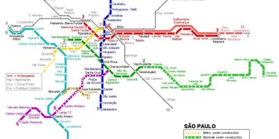 Žemėlapis San Paulo monorail