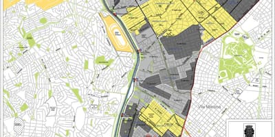 Žemėlapis San Paulo Pinheiros - Okupacijos dirvožemio