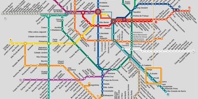 Žemėlapis San Paulo metro tinklo