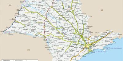 Žemėlapis San Paulo valstijos greitkelių