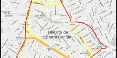 Žemėlapis Santa Cecília São Paulo