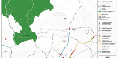 Žemėlapis Santana San Paulas - Viešasis transportas
