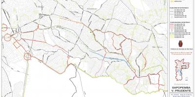 Žemėlapis Sapopembra San Paulas - Keliai