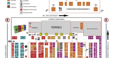 Žemėlapis savivaldybės rinkos São Paulo