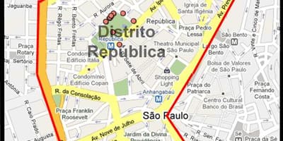 Žemėlapis República São Paulo