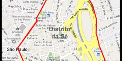 Žemėlapis Sé São Paulo