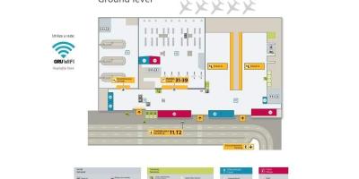 Žemėlapis tarptautinis oro uostas San Paulas-Guarulhos - Terminalo 4