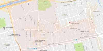 Žemėlapis Tatuapé São Paulo