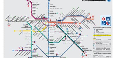 Žemėlapis iš transporto Sao Paulo - išjungta Prieiga