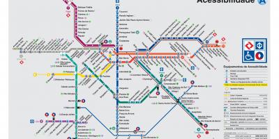 Žemėlapis iš transporto Sao Paulo - išjungta Prieiga