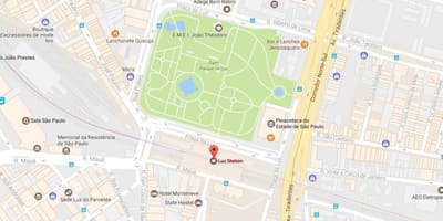 Žemėlapis traukinių stotis la Luz São Paulo