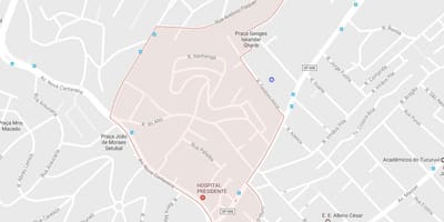 Žemėlapis Tucuruvi São Paulo