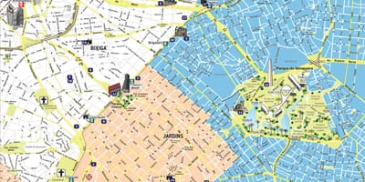 Žemėlapis turizmo São Paulo