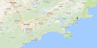 Žemėlapis Vermelha paplūdimys do Norte