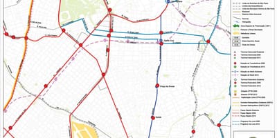 Žemėlapis Vila Mariana San Paulas - Viešasis transportas