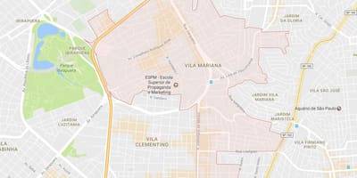 Žemėlapis Vila Mariana São Paulo