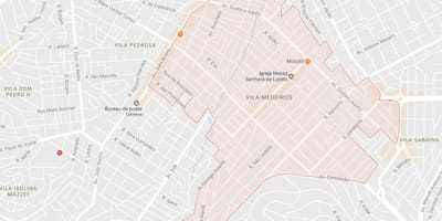 Žemėlapis Vila Medeiros São Paulo