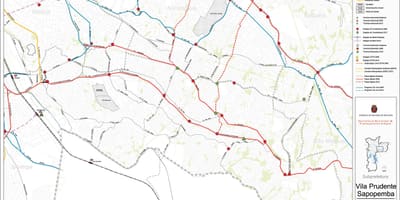 Žemėlapis Vila Prudente San Paulas - Viešasis transportas
