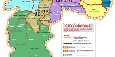 Žemėlapis zonas São Paulo